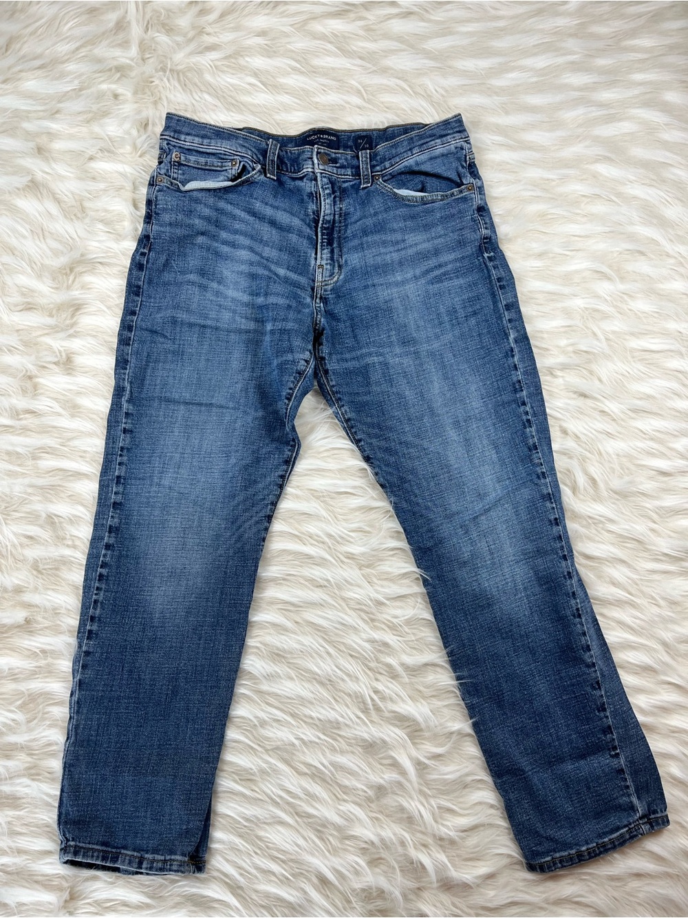 Lucky Brand 121 Jeans Men's 36x30 Mid Rise Straight Leg Medium Wash